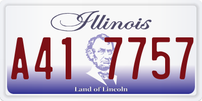 IL license plate A417757