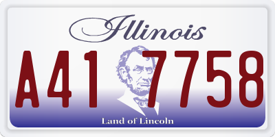 IL license plate A417758