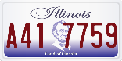 IL license plate A417759