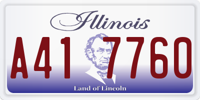 IL license plate A417760