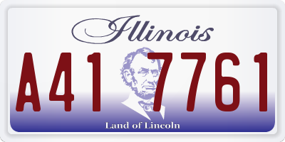 IL license plate A417761