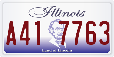 IL license plate A417763