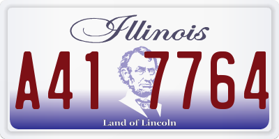 IL license plate A417764