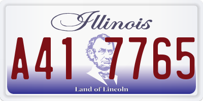 IL license plate A417765