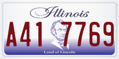 IL license plate A417769