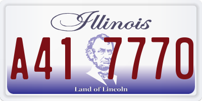 IL license plate A417770