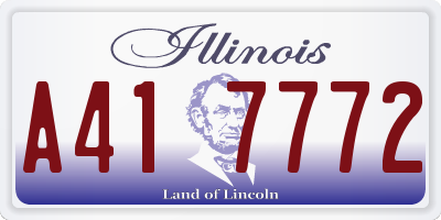 IL license plate A417772