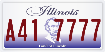 IL license plate A417777