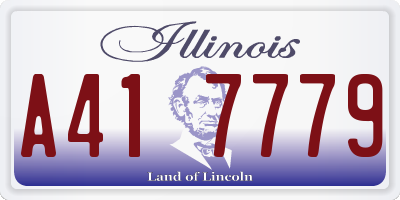 IL license plate A417779