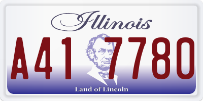 IL license plate A417780