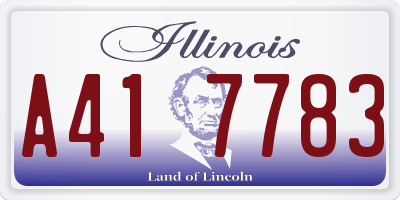 IL license plate A417783