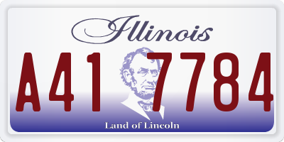 IL license plate A417784