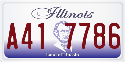 IL license plate A417786
