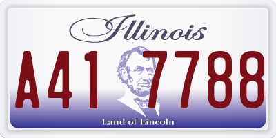 IL license plate A417788