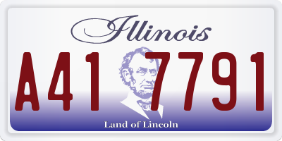 IL license plate A417791