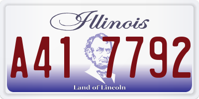 IL license plate A417792