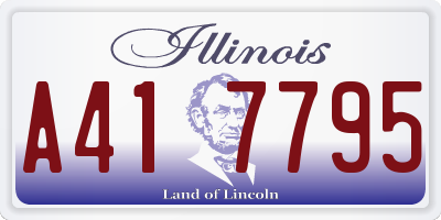 IL license plate A417795