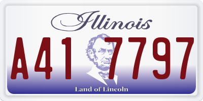 IL license plate A417797