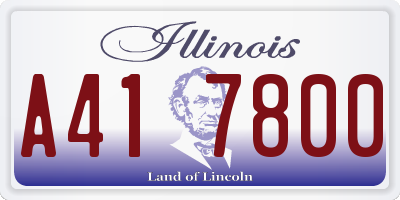 IL license plate A417800