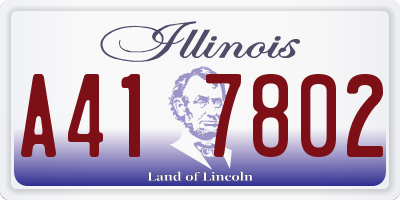 IL license plate A417802