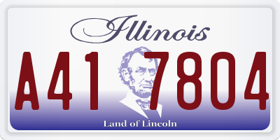 IL license plate A417804