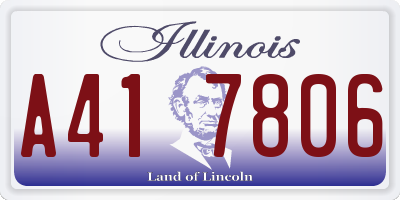 IL license plate A417806