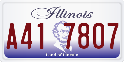 IL license plate A417807