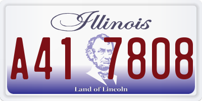 IL license plate A417808