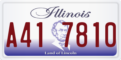 IL license plate A417810