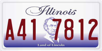 IL license plate A417812