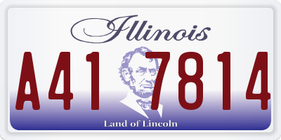 IL license plate A417814