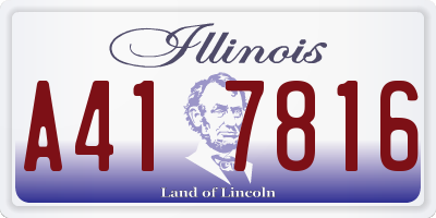 IL license plate A417816