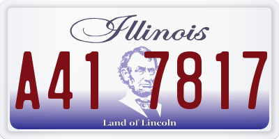 IL license plate A417817