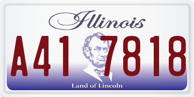 IL license plate A417818