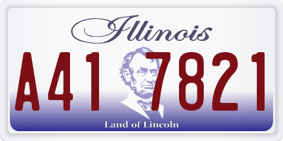 IL license plate A417821
