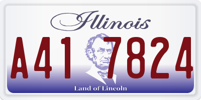 IL license plate A417824