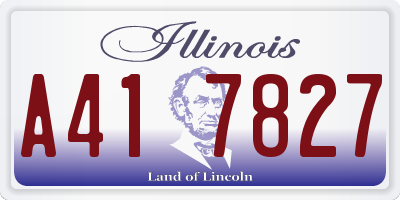 IL license plate A417827