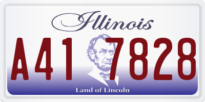 IL license plate A417828