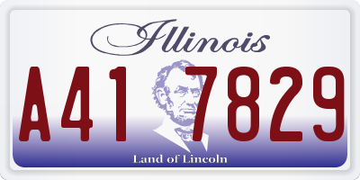 IL license plate A417829