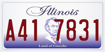 IL license plate A417831