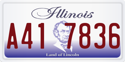 IL license plate A417836