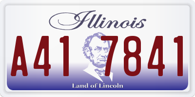 IL license plate A417841