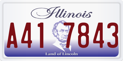 IL license plate A417843