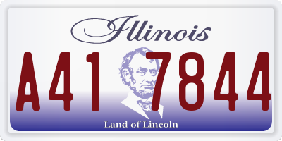 IL license plate A417844