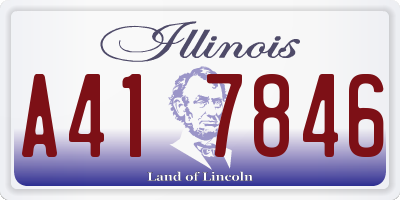 IL license plate A417846