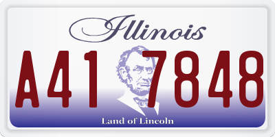 IL license plate A417848