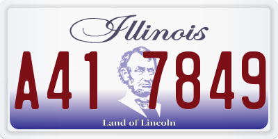 IL license plate A417849