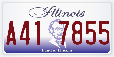 IL license plate A417855