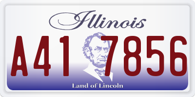 IL license plate A417856