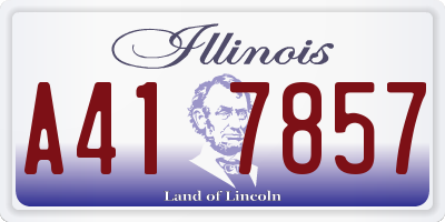 IL license plate A417857